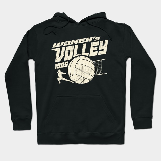 Womens volleyball retro vintage 80s Hoodie by SpaceWiz95